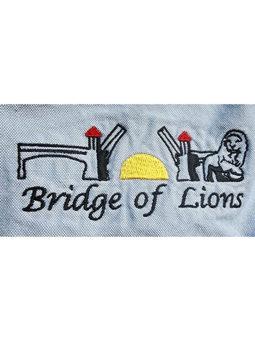 Vintage Y2K St Augustine Florida Embroidered Bridge Of Lions Pima Oxford Shirt L - Picture 7 of 7